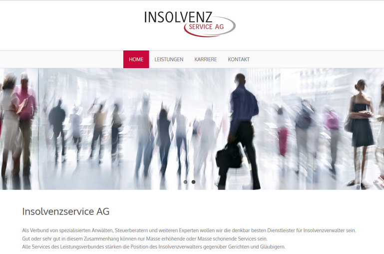 Neue Website für Insolvenzservice AG