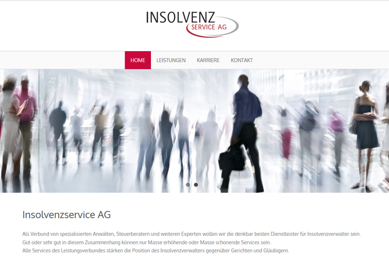 Neue Website für Insolvenzservice AG