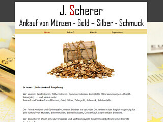 Webdesign für Münzankauf Scherer in Augsburg