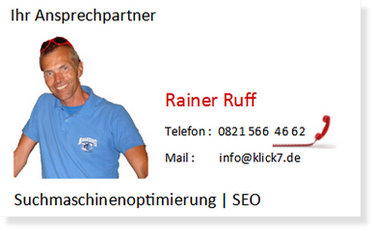 Ihr Ansprechpartner Rainer Ruff, SEO Suchmaschinenoptimierung Augsburg, SEO Augsburg, Suchmaschinenoptimierung München, Suchmaschinenoptimierung Augsburg, Suchmaschinenoptimierung Landsberg, Bayern